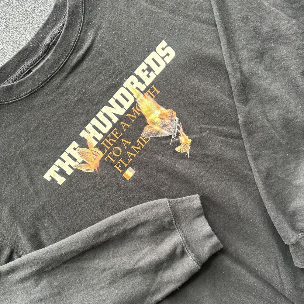 The Hundreds Band Sweatshirt Men’s Large Like A Moth to A Flame Black Long Sleev